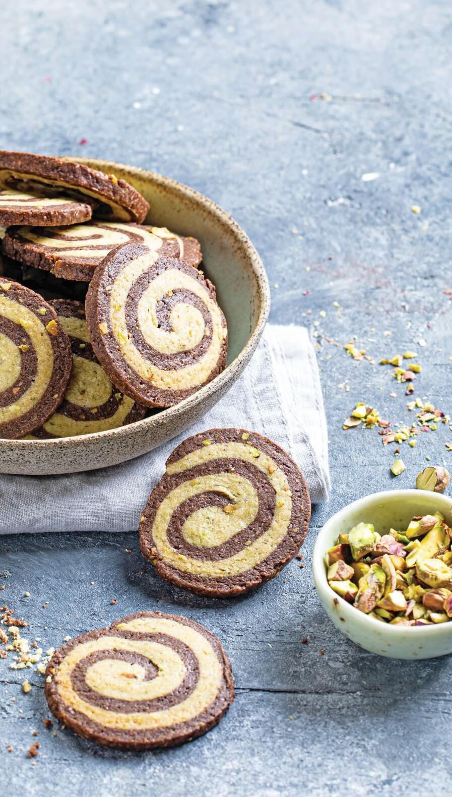 עוגיות שוקולד ופיסטוק