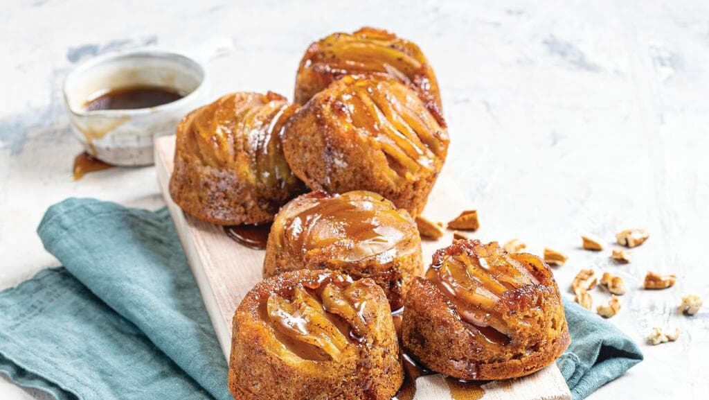 עוגת תפוחים הפכה 