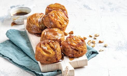 עוגת תפוחים הפכה 