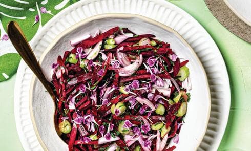 סלט סלק וסלרי ברוטב רימונים