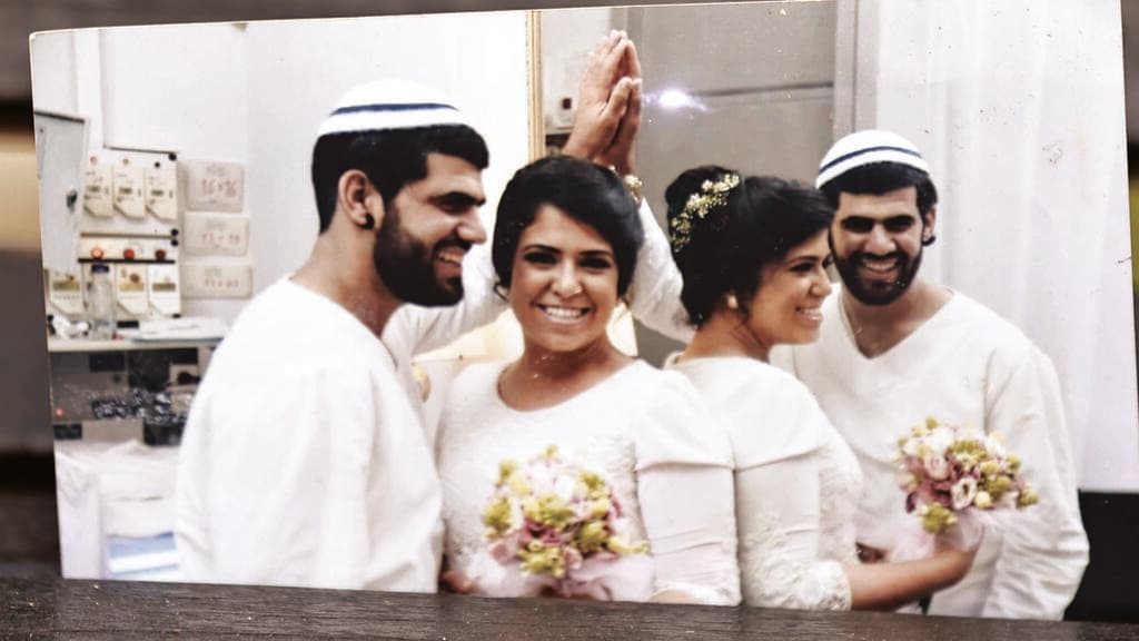 נועה ועזריה ז"ל בחתונתם. "היה אומר לי שלוש פעמים ביום שהוא אוהב אותי"