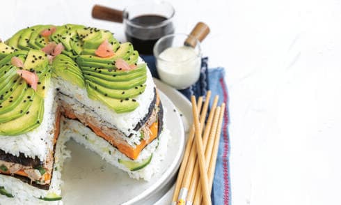 עוגת סושי טונה