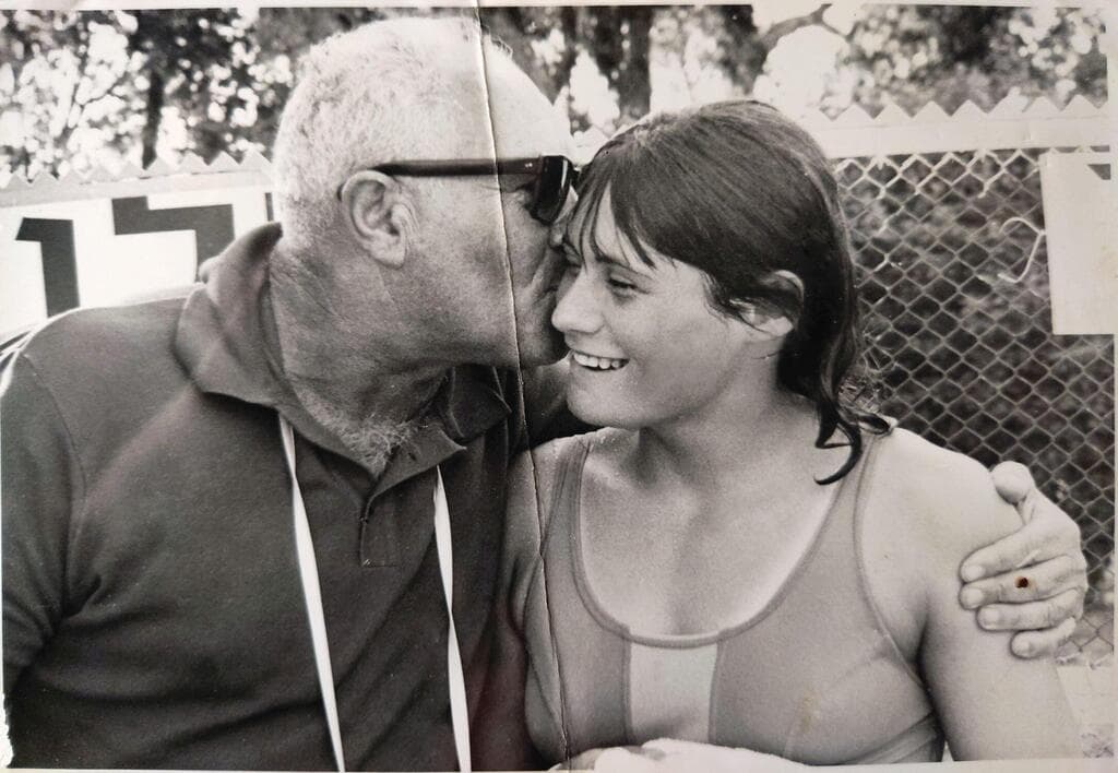 שלומית ניר טור עם המאמן יוסף טלקי