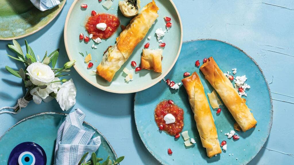 גלילי פילו במלית דגים ותרד