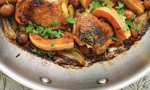 סיר פרגיות עם דלעת וערמונים