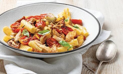 פסטה עם עוף מפורק 