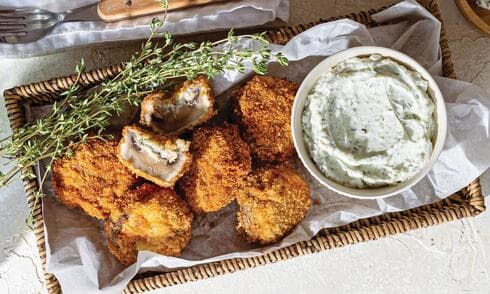שניצלוני פטריות וגבינה 