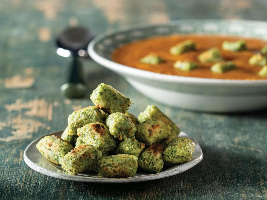 ניוקי אורז ירוקים (צילום: דניאל לילה, סגנון: נעמה רן ) ניוקי אורז ירוקים