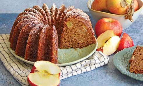 עוגת קפה ותפוחים טבעונית