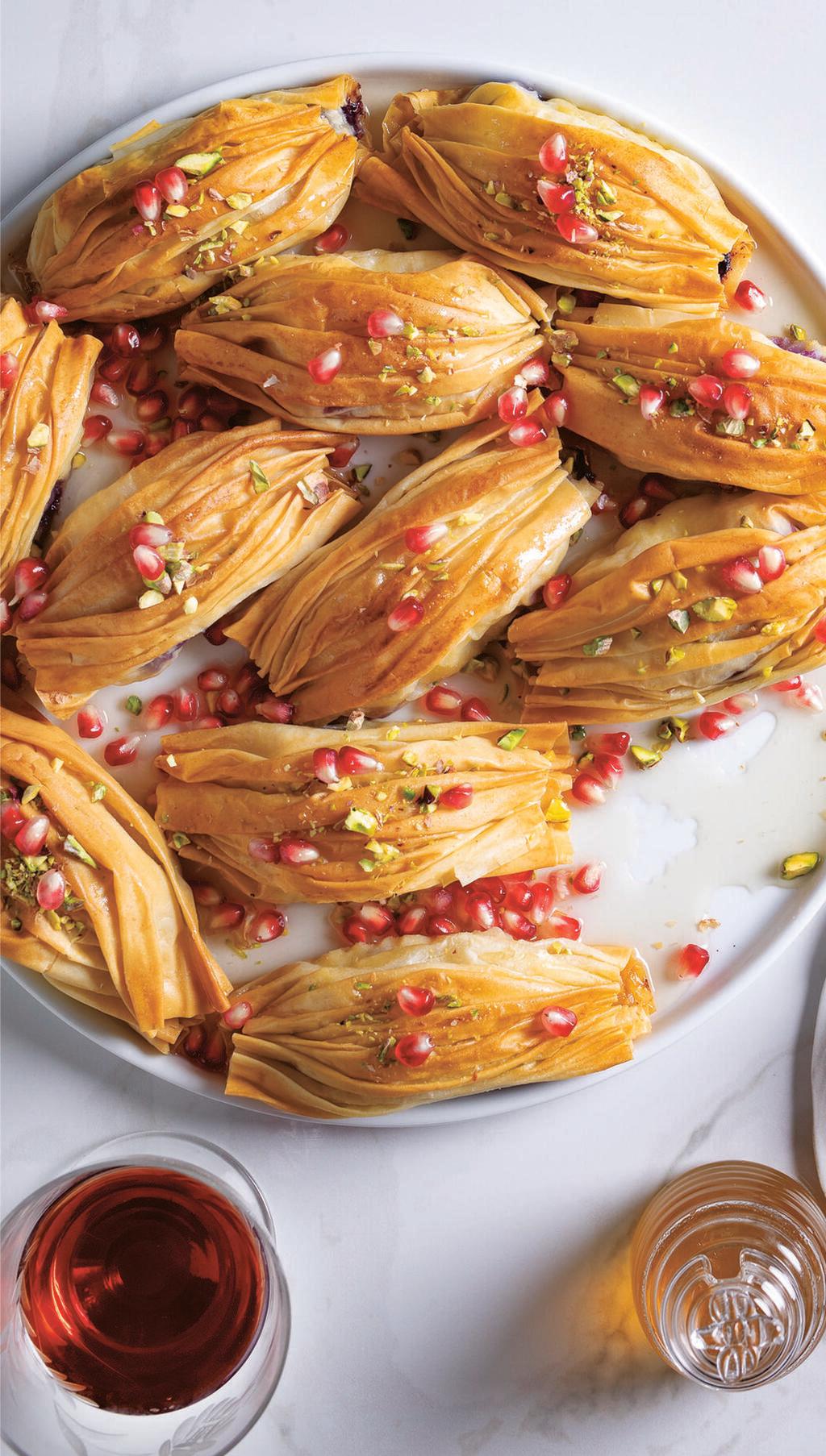 עוגת פילו בקרם דבש