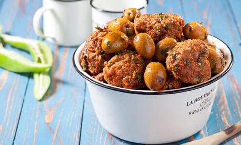 קציצות עם זיתים  בסגנון מרוקאי