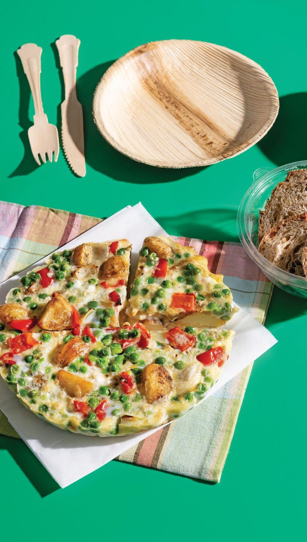 טעימה גם בתוך כריך: פריטטה עם ירקות