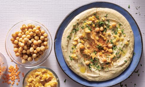 ממרח "חומוס" מכל־הקטניות־שיש־בבית