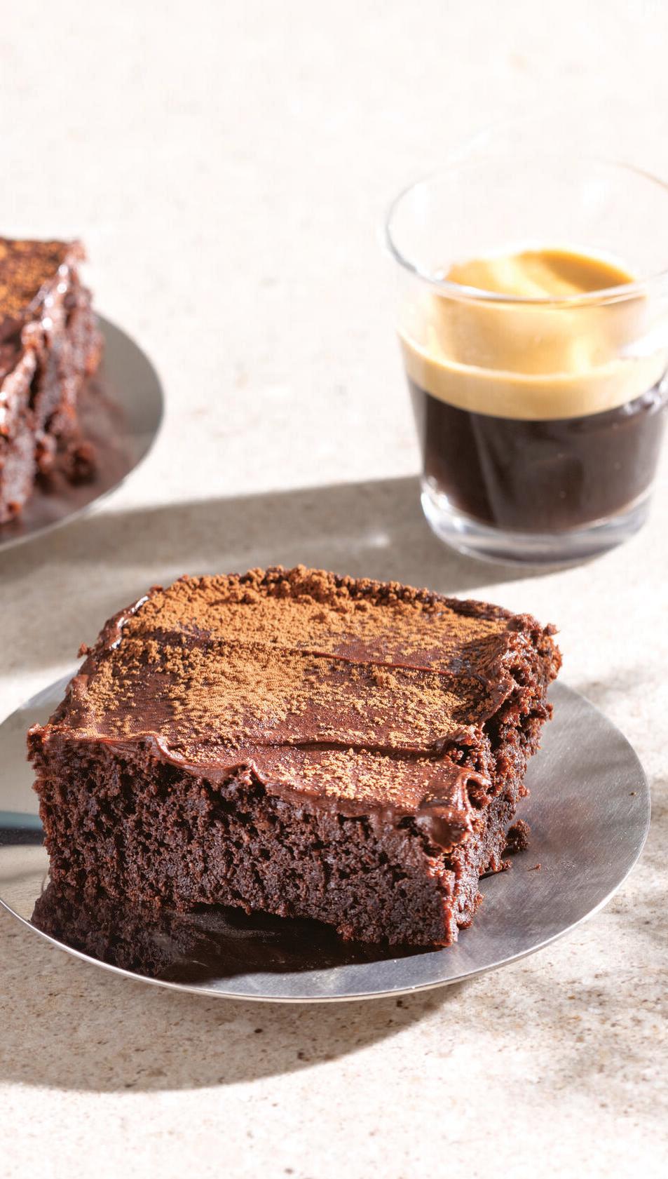 עוגת שוקולד־קפה  ללא סוכר וללא גלוטן