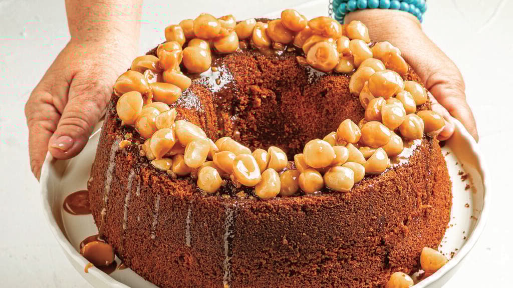   עוגת דבש עם כתר מקדמיה