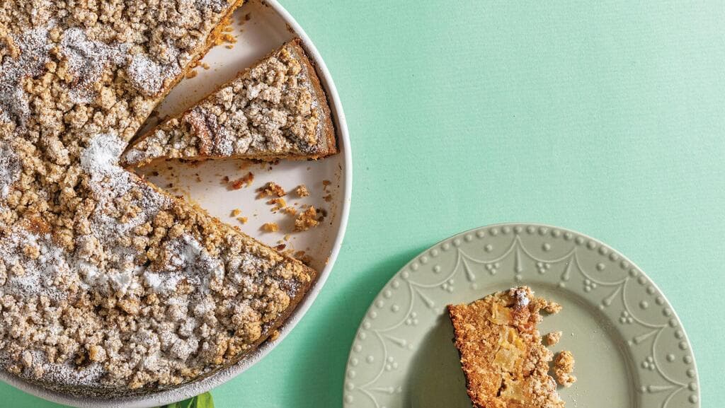 עוגת דבש-תפוחים כפרית ללא גלוטן