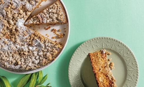 עוגת דבש-תפוחים כפרית ללא גלוטן