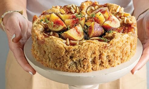 עוגת שקדים ותאנים טבעונית