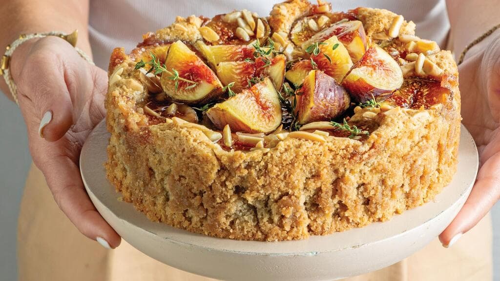 עוגת שקדים ותאנים טבעונית