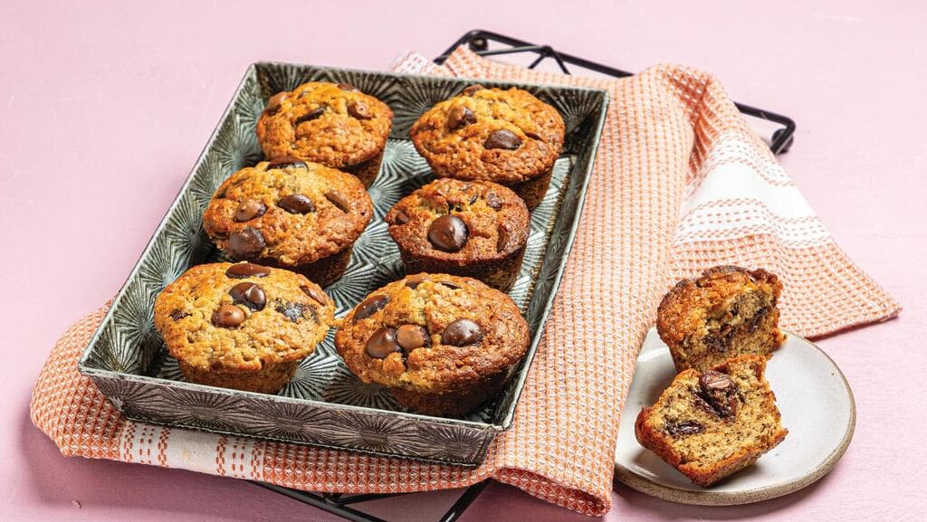 מאפינס בננה שוקולד