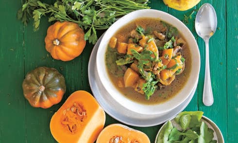 מרק פטריות תרד ודלורית