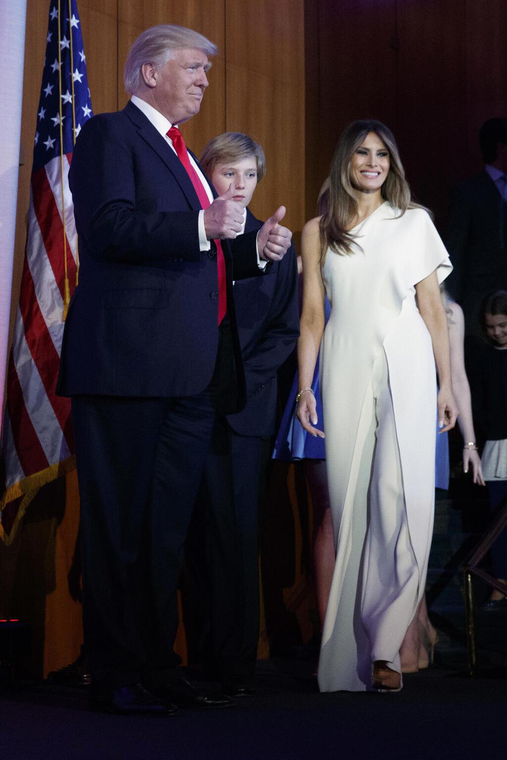 מלניה טראמפ בנאום הניצחון של דונלד טראמפ, 2016