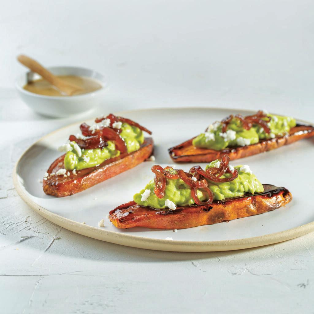  ברוסקטת בטטה עם קציפת אבוקדו