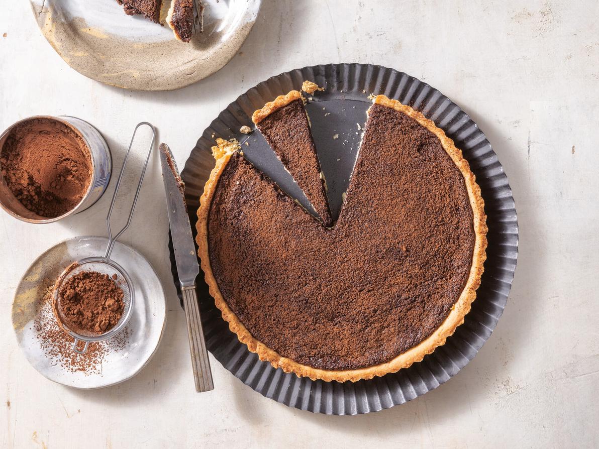 טארט שוקולד ואגוזים טחונים