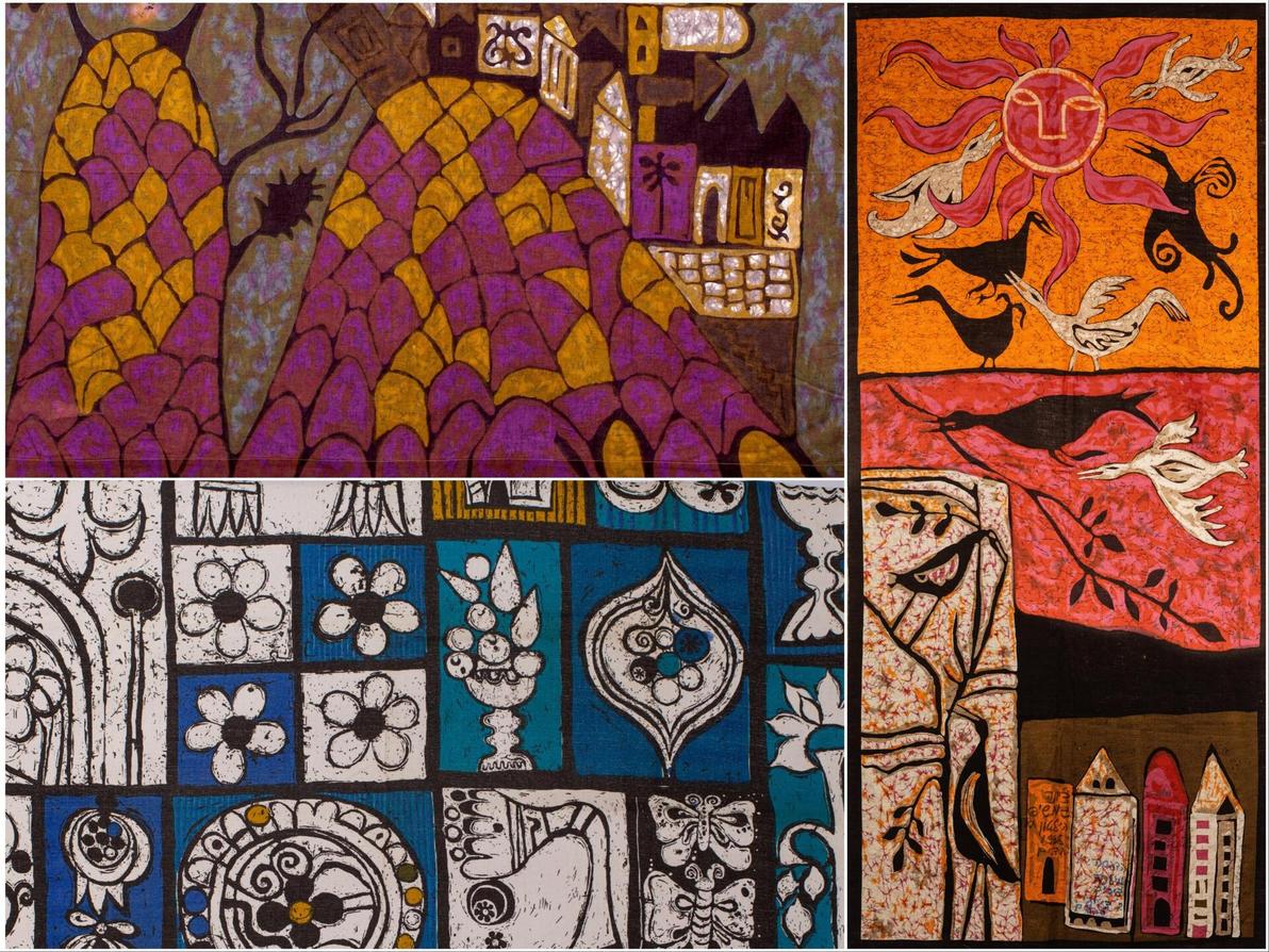 הדפסים של ציונה שמשי על בד, שנות ה-60-70