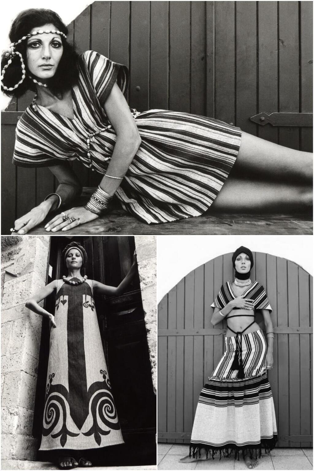 עיצובי טקסטיל של ציונה שמשי לרוז'י בן יוסף