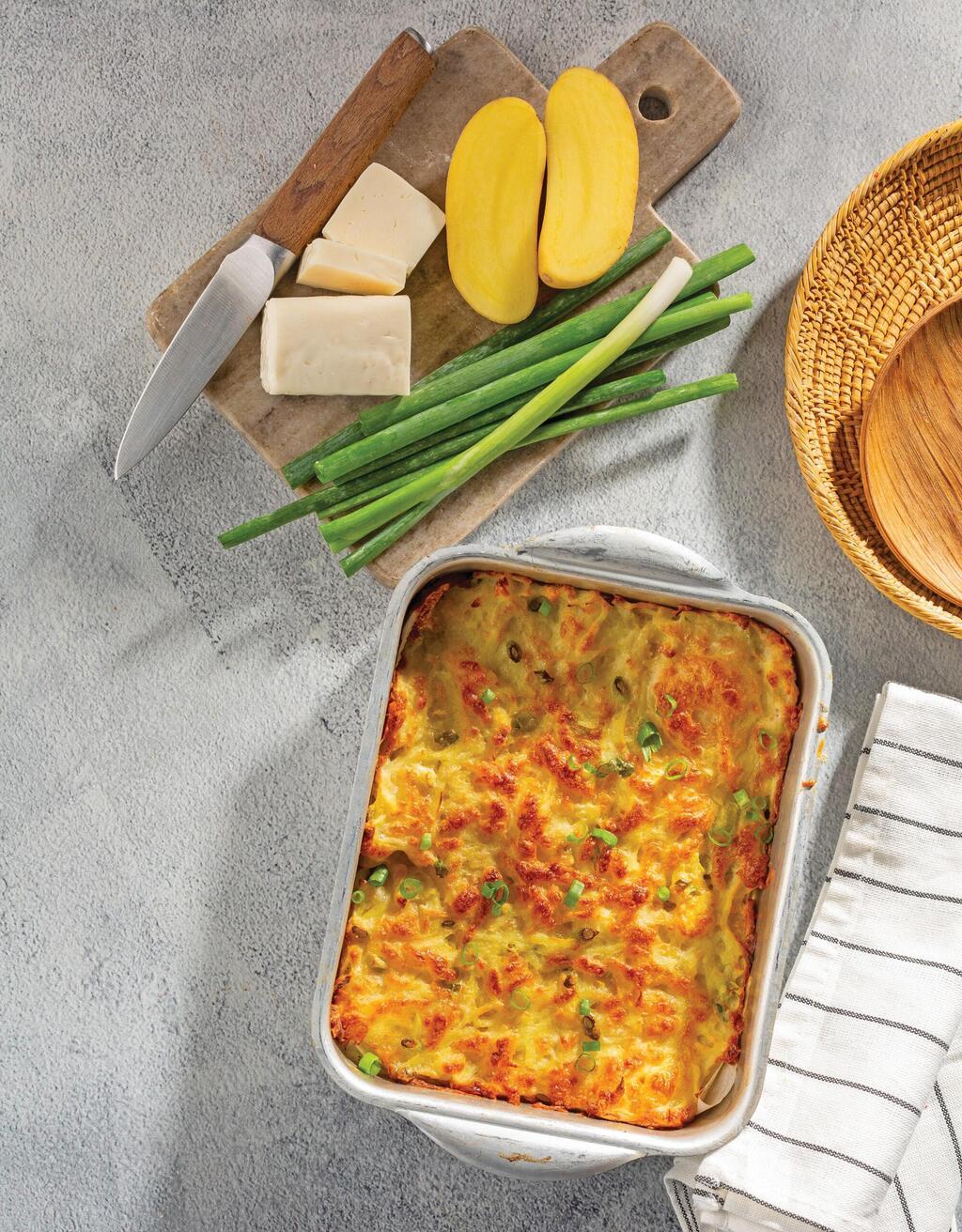  לביבת תפוחי אדמה  וגבינת חלומי