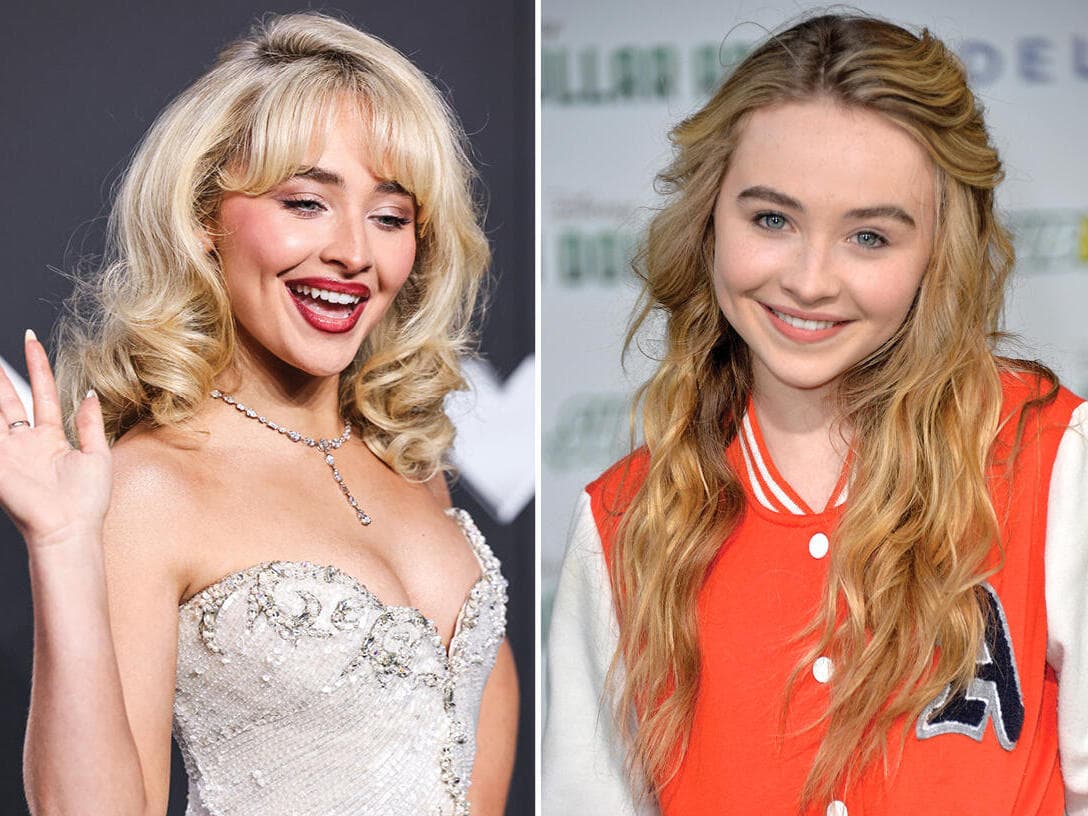 סברינה קרפנטר ב-2014 וכיום (Gettyimages IL/ Frazer Harrison, Splash by shutterstock/Xavier Collin/Image Press Agency) סברינה קרפנטר ב-2014 וכיום