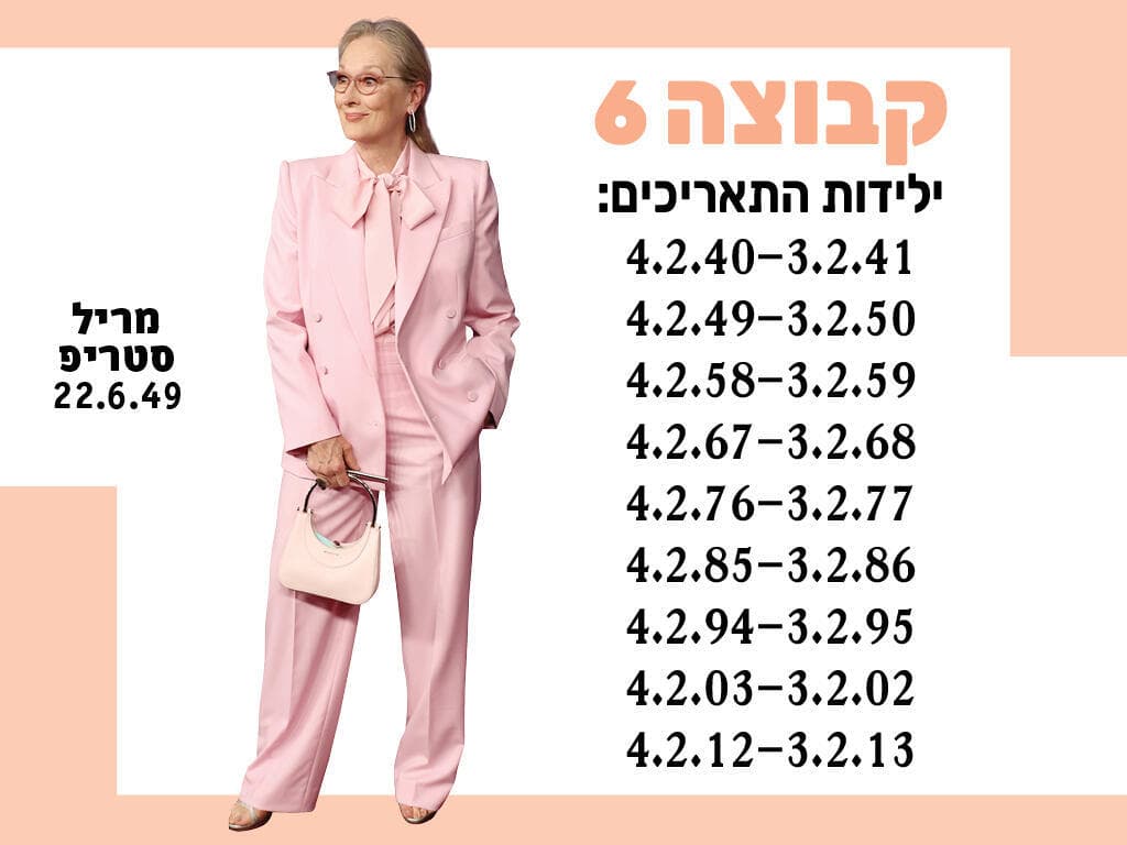 שייכות לקבוצה מספר שש? תנו כיף למריל סטריפ