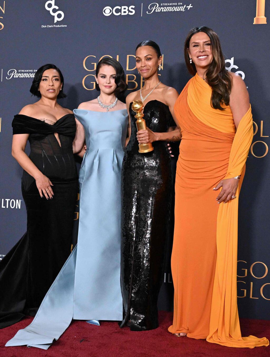קרלה סופיה גסקון, זואי סלדנה, סלינה גומז ואדריאנה פז בטקס גלובוס הזהב, 2025