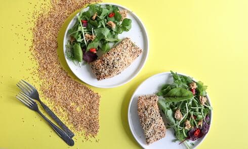 סלמון בציפוי שלושה סוגי שומשום