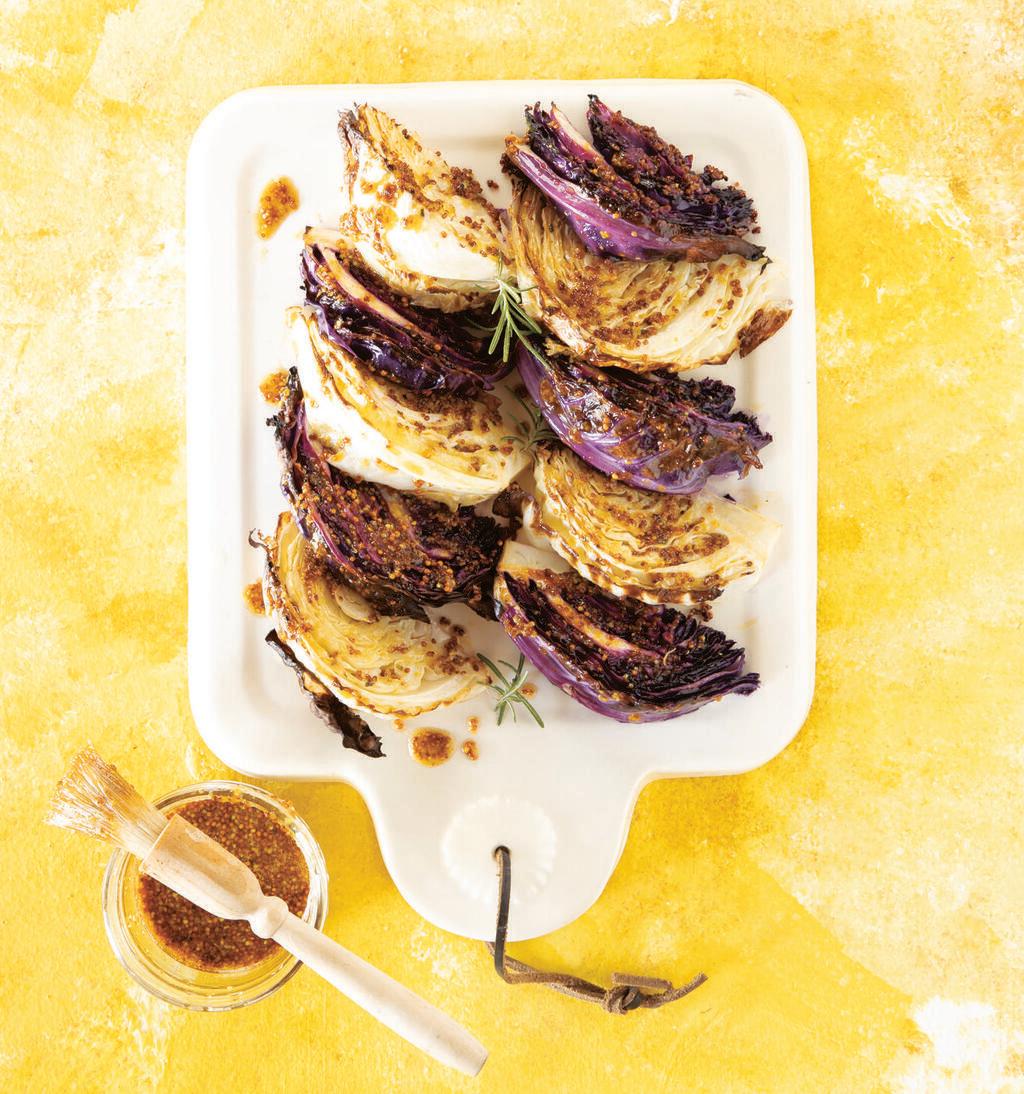 סטייק כרוב בשני צבעים