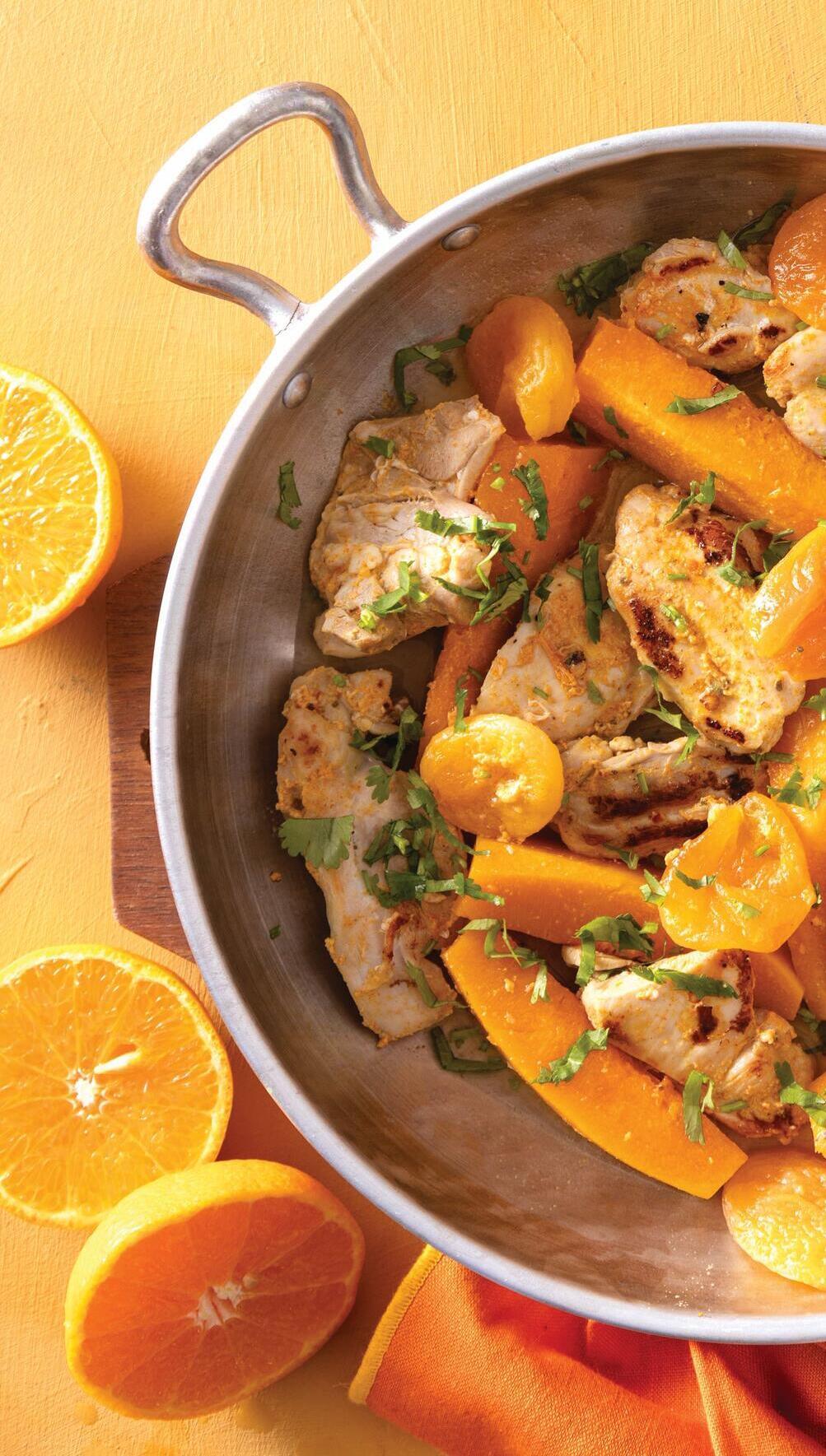  פרגיות כתומות בקלמנטינות, דלורית ומשמשים מיובשים