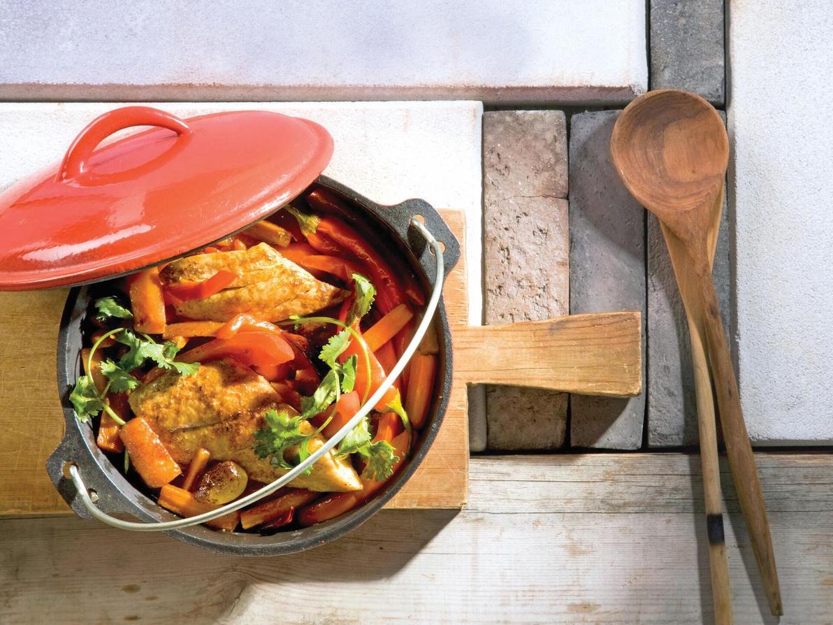 דג מרוקאי בלי עגבניות (צילום: דני לרנר, סגנון: חמוטל יעקובוביץ') דג מרוקאי בלי עגבניות