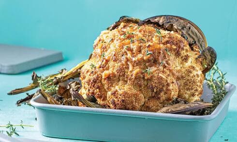 כרובית עטופה בבצל מטוגן