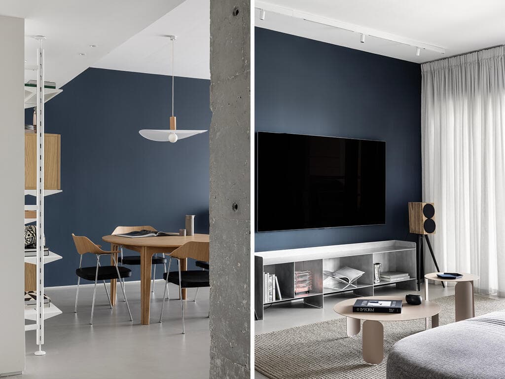 חובבים בטון חשוף במנות מדודות (צילום: איתי בנית) הדירה הסולידית בקומה 23, עיצוב: אפרת וינרב