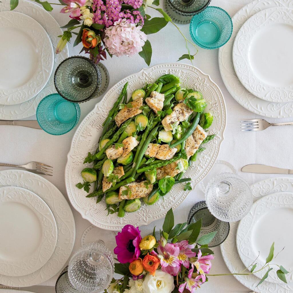 דג עם ירקות העונה