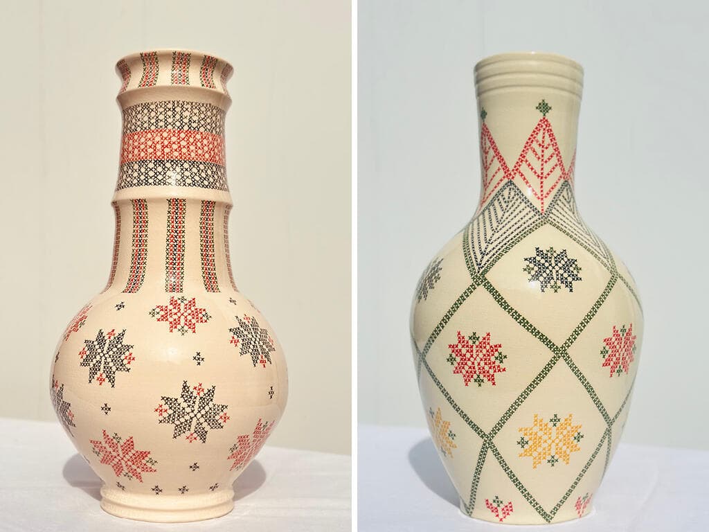 הכדים שיוצגו בביאנלה (צילום: שימא גריביע) הכדים של זינב גריביע