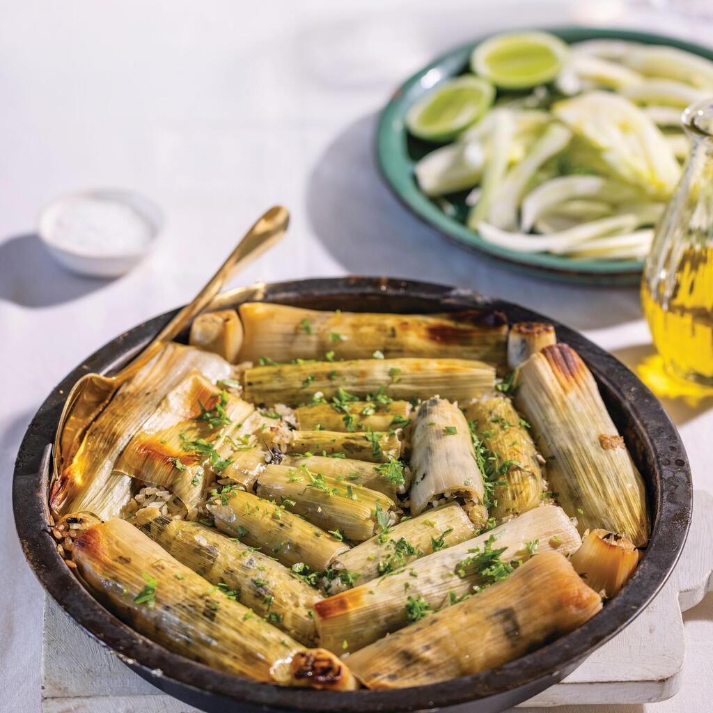 כרשה ממולאת באורז ותרד בלימון