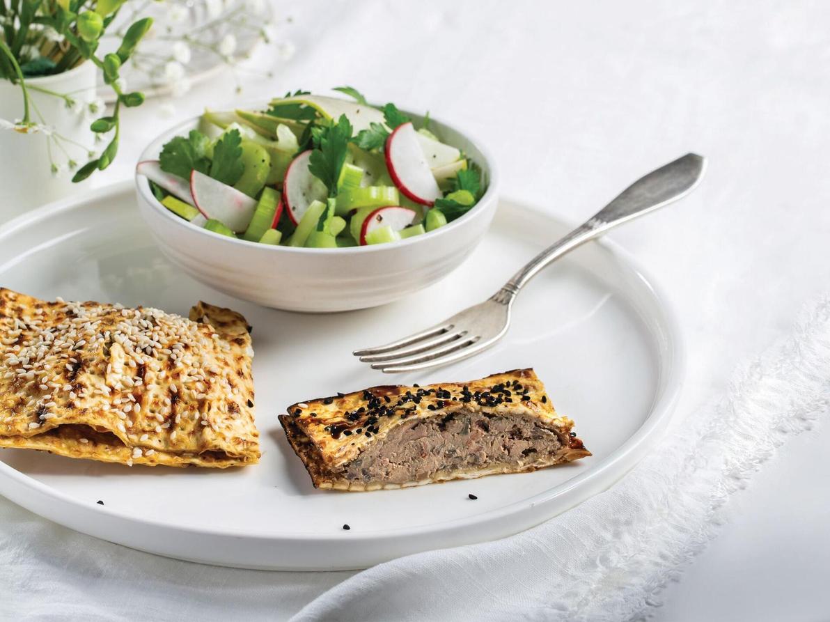 בורקס מצה עם כבד קצוץ