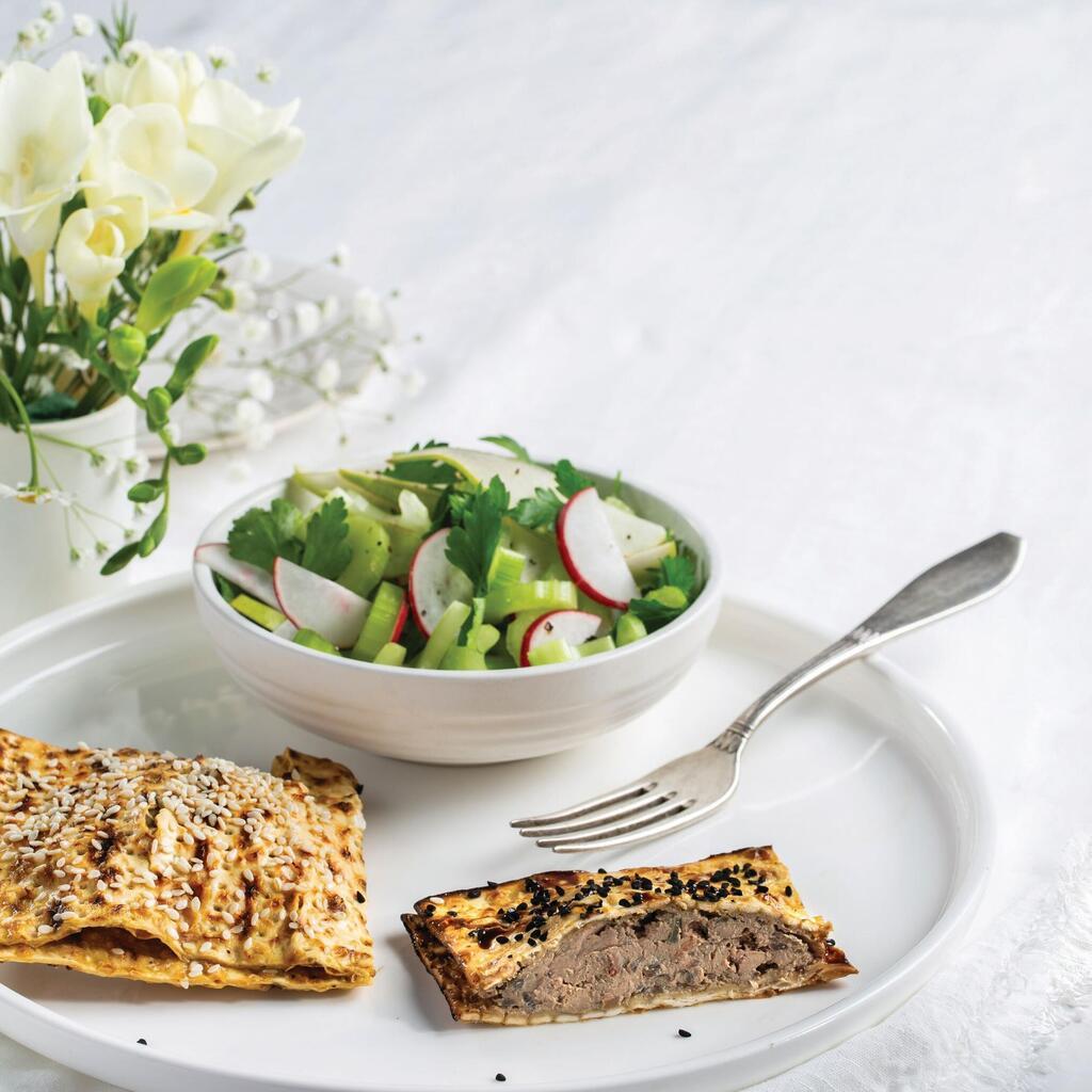 בורקס מצה עם כבד קצוץ