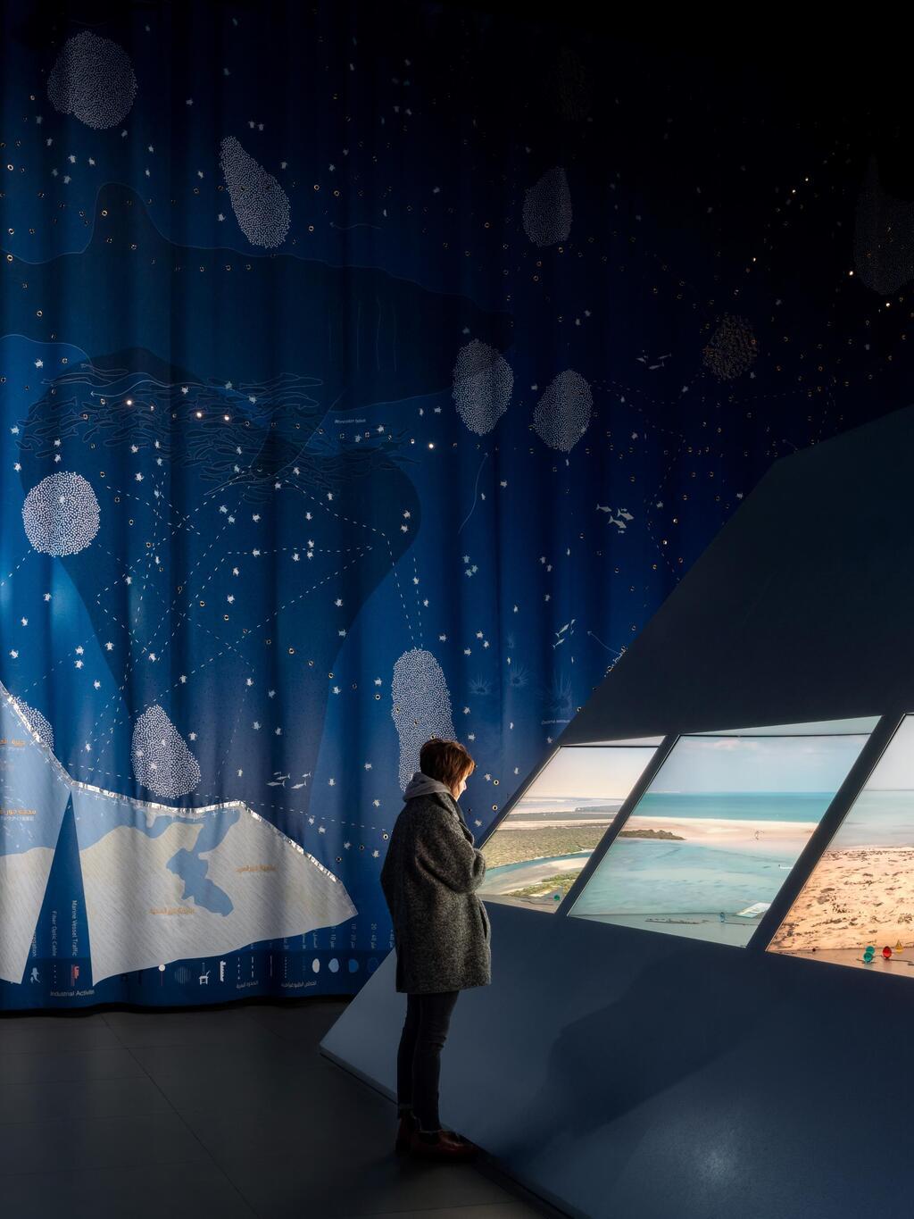 הביתן הקטארי בתערוכת אקספו 2025. From the Coastline, We Progress 
