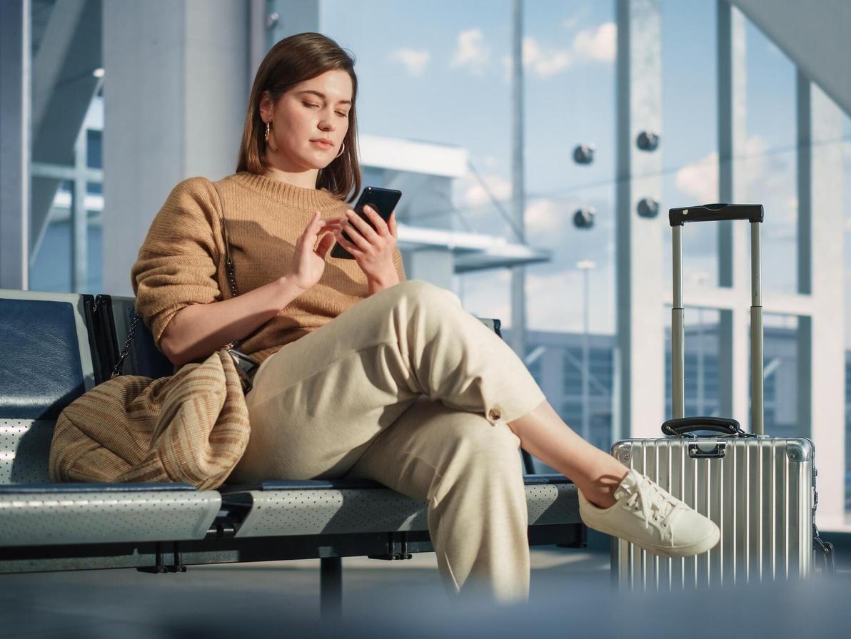 רגע לפני שעולה למטוס