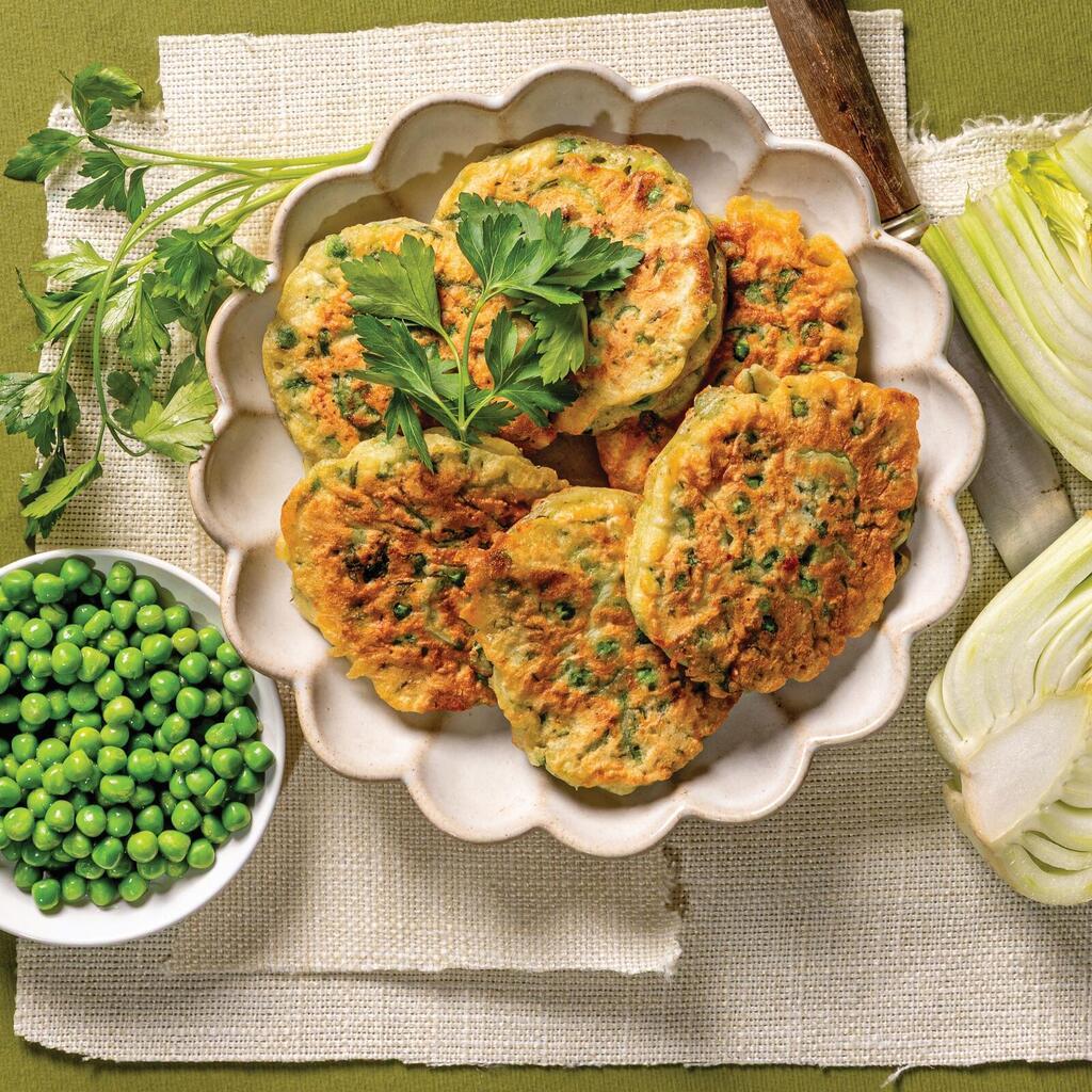 קציצות ירוקים בסגנון פנקייקס