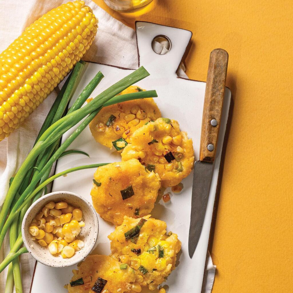 קציצות פולנטה ותירס 