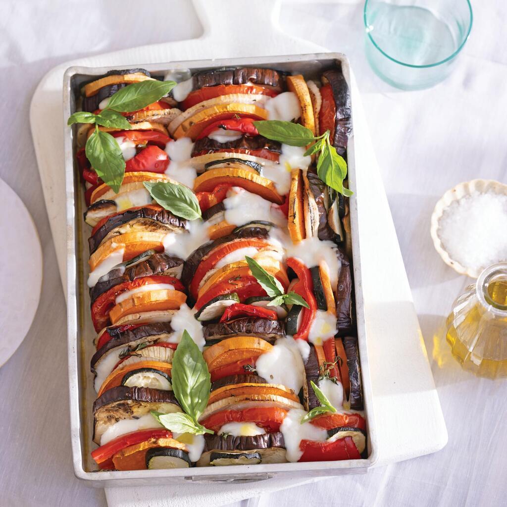 אנטיפרזה: ירקות צלויים עם מוצרלה